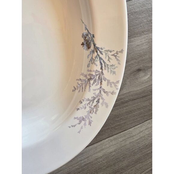 Pfaltzgraff Winter Frost Oval Serving Platter Polar Bears & Pinecone Garland - Picture 6 of 9